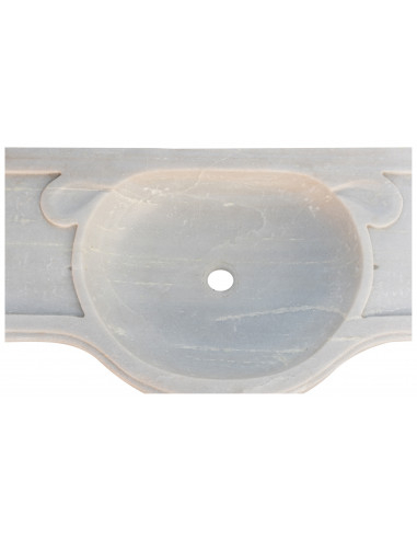 Pia de mármore branco L100xDP46xH15 cm Pia de mármore branco L100xDP46xH15 cm