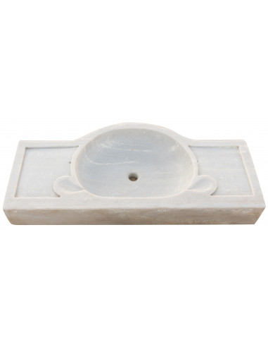 Pia de mármore branco L100xDP46xH15 cm Pia de mármore branco L100xDP46xH15 cm