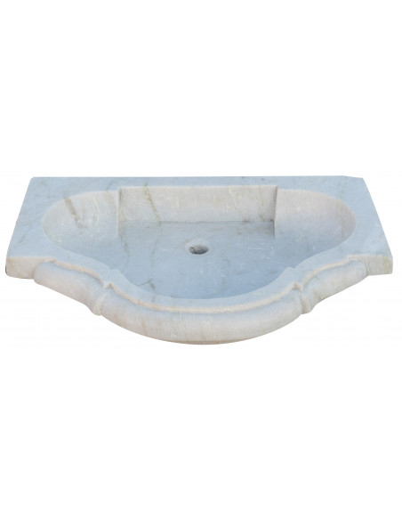 Acquaio in marmo bianco  L77xPR55xH13 cm