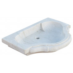Pia de mármore branco L77xDP55xH13 cm
