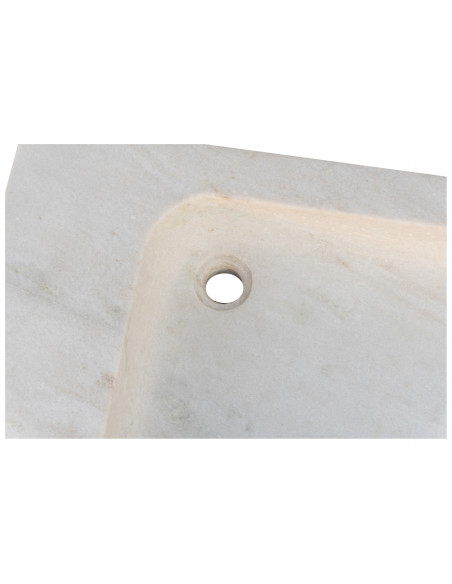 Pia de mármore branco L89xDP52xH13 cm