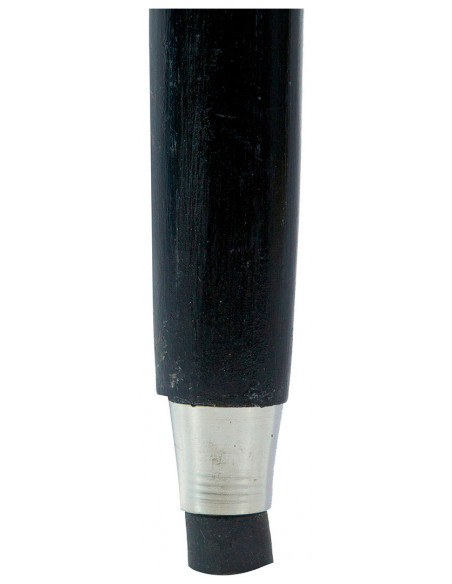 Spazierstock aus Holz und Zinn, schwarz