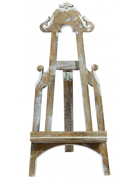 Portaquadro da appoggio in legno finitura bianca anticata L31xPR14xH66 cm
