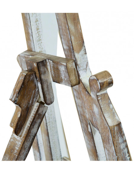 Portaquadro da appoggio in legno finitura bianca anticata L31xPR14xH66 cm