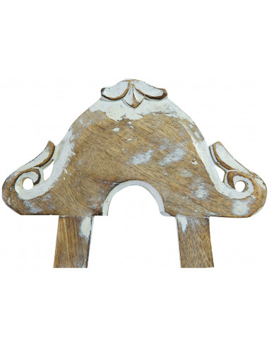 Portaquadro da appoggio in legno finitura bianca anticata L31xPR14xH66 cm Portaquadro da appoggio in legno finitura bianca anticata L31xPR14xH66 cm