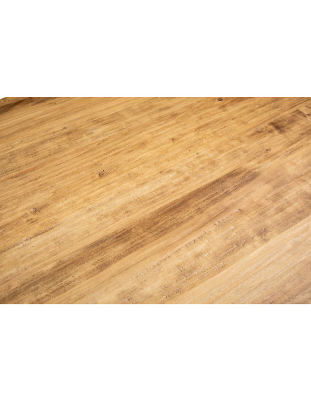 Tavolo Country allungabile in legno massello di tiglio finitura naturale 220x100x80 cm. Made in Italy