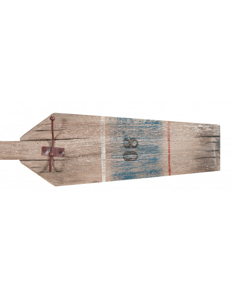Attaccapanni da parete a forma di remo in legno massello L116,5XPR6,5XH15 cm