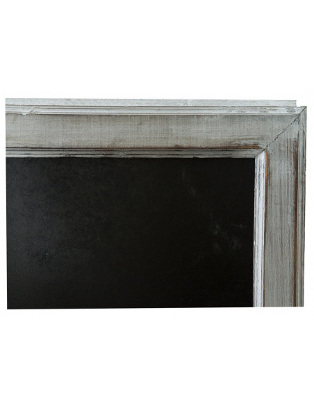 Lavagna da appoggio con cornice in legno finitura bianca anticata 32x3,5x43 cm