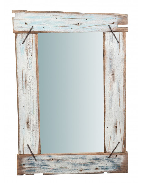 Specchio da parete in legno massello L60XPR3,5XH90 cm