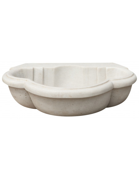 Lavandino in marmo bianco  L57xPR37xH16 cm