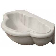 Lavandino in marmo bianco  L57xPR37xH16 cm