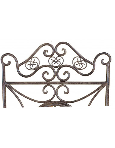 Cadeira de ferro forjado dobrável completo acabamento antiqued ferrugem diam.39x96 cm Cadeira de ferro forjado dobrável completo acabamento antiqued ferrugem diam.39x96 cm