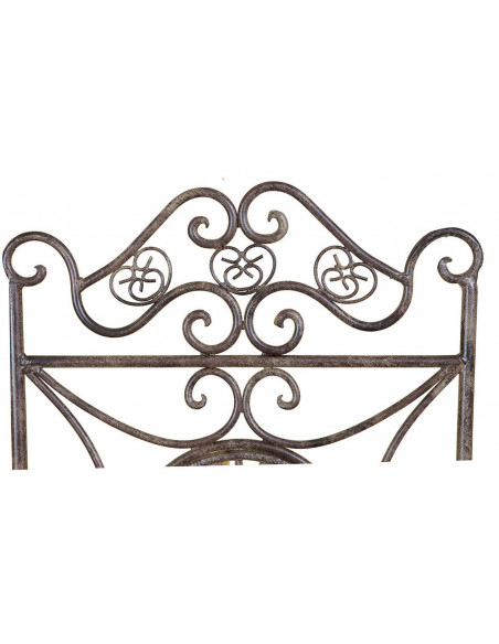 Cadeira de ferro forjado dobrável completo acabamento antiqued ferrugem diam.39x96 cm